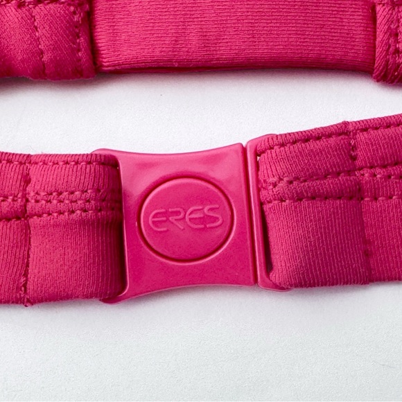 NWT ERES “Pop Roller” Button Detailed Halter Bikini Top Full Cup “Bubble” Pink - Picture 11 of 16